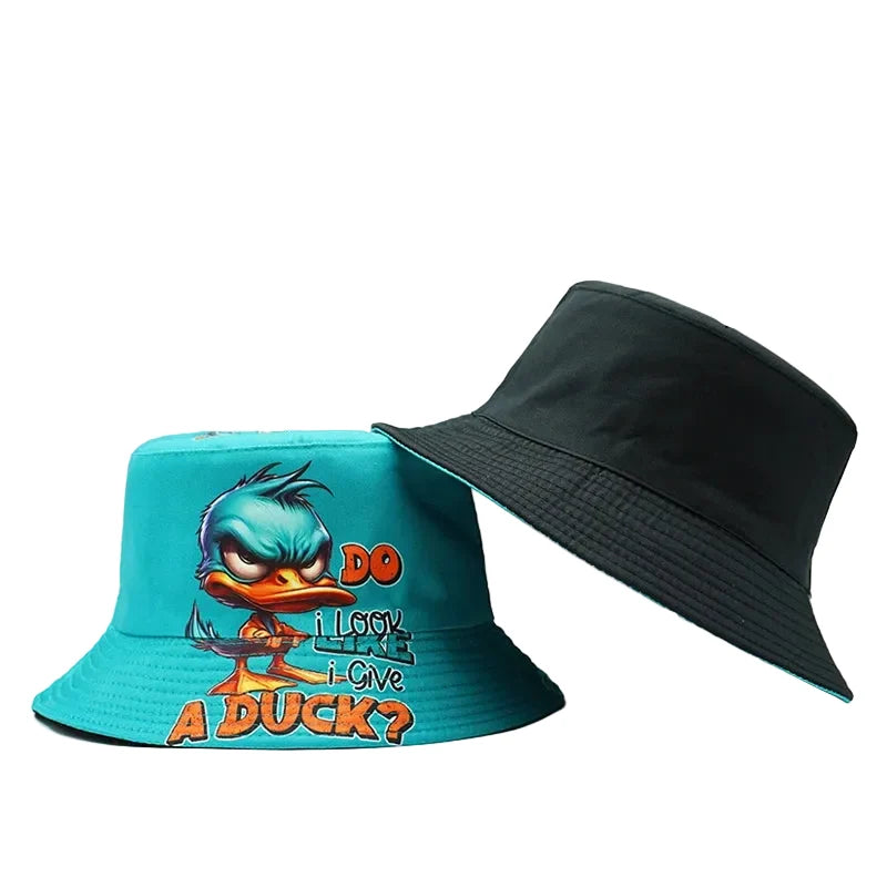 Angry Duck Sky Blue Reversible Bucket Hat