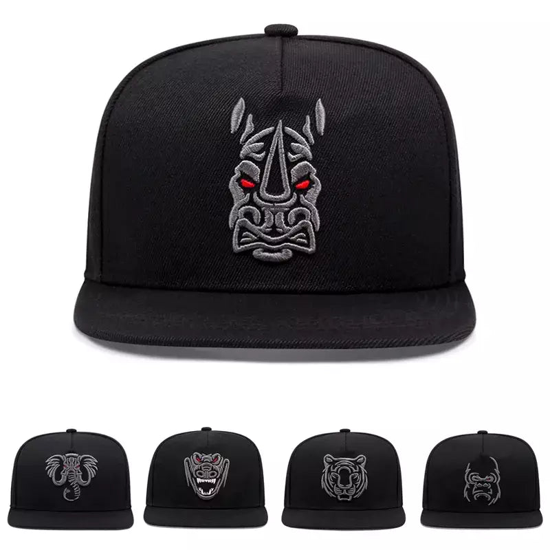 Angry Beasts Black Snapback Cap