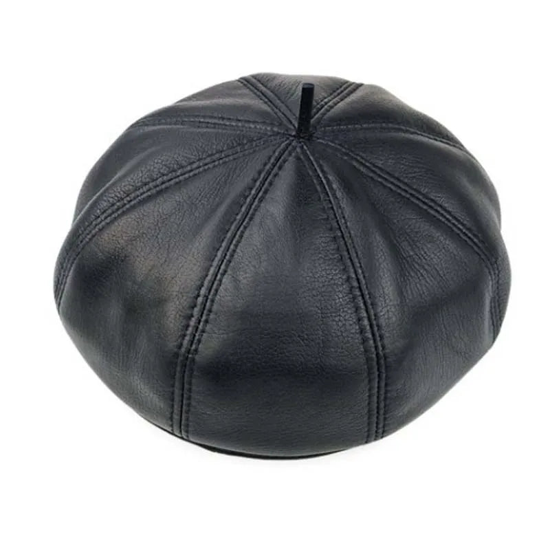 Anneux Genuine Leather Beret