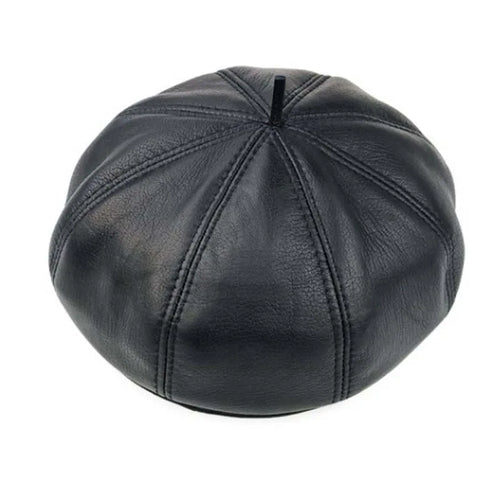 Anneux Genuine Leather Beret