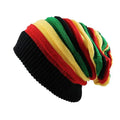 Rasta Reggae Striped Baggy Beanie