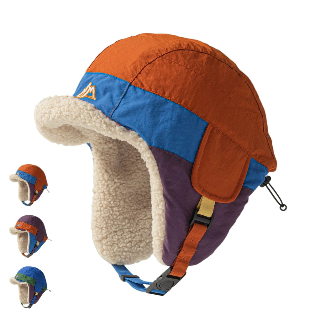 Appalachian Retro Patchwork Fur Trapper Bomber Hat