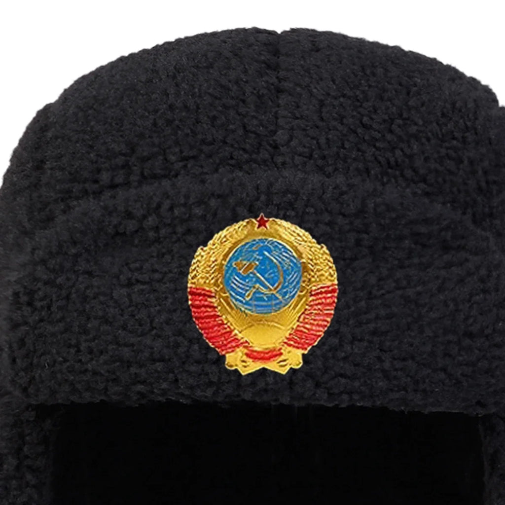 Arrow Badge Lamb Fleece Winter Bomber Hat