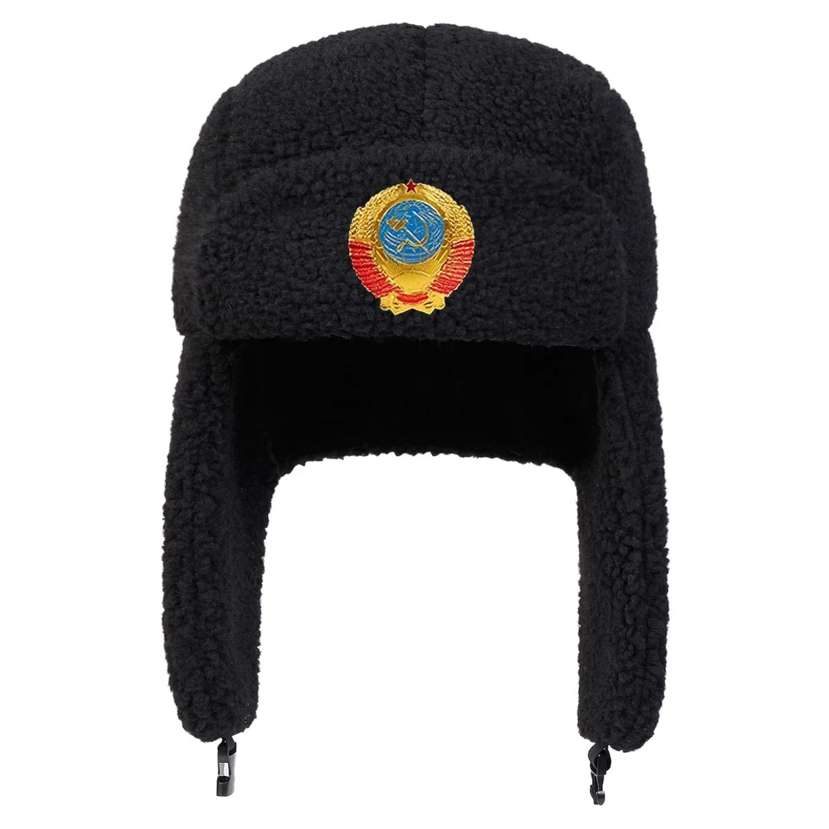 Arrow Badge Lamb Fleece Winter Bomber Hat