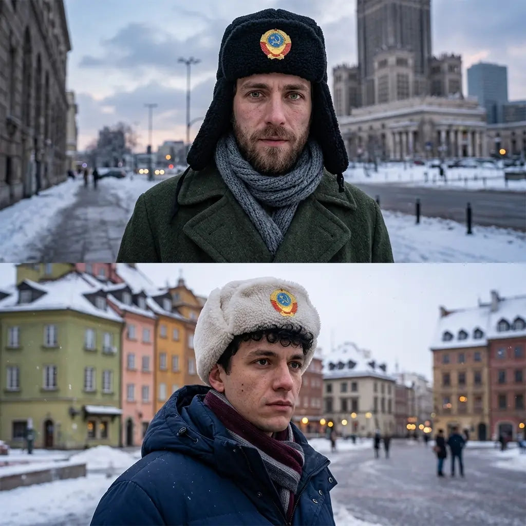 Arrow Badge Lamb Fleece Winter Bomber Hat