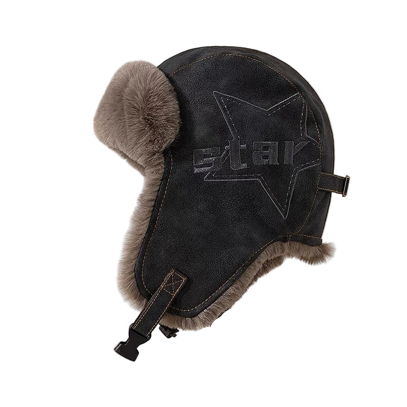 Artic Star Winter Leather Bomber Hat