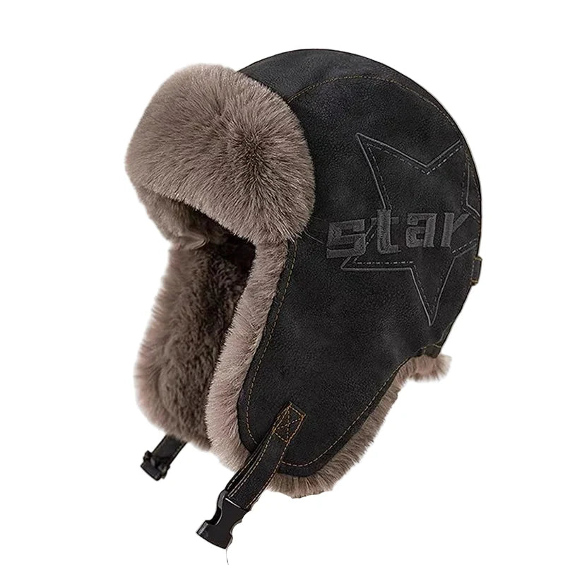 Artic Star Winter Leather Bomber Hat