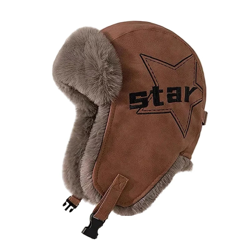 Artic Star Winter Leather Bomber Hat