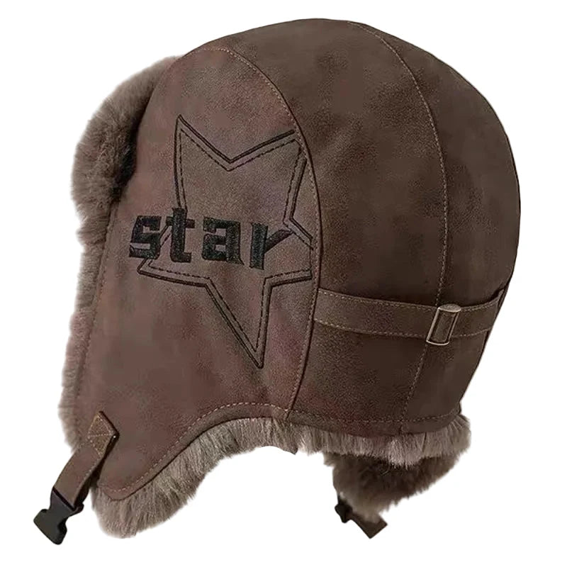 Artic Star Winter Leather Bomber Hat