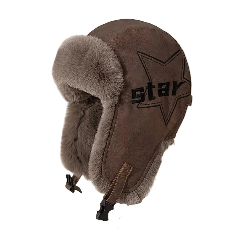 Artic Star Winter Leather Bomber Hat