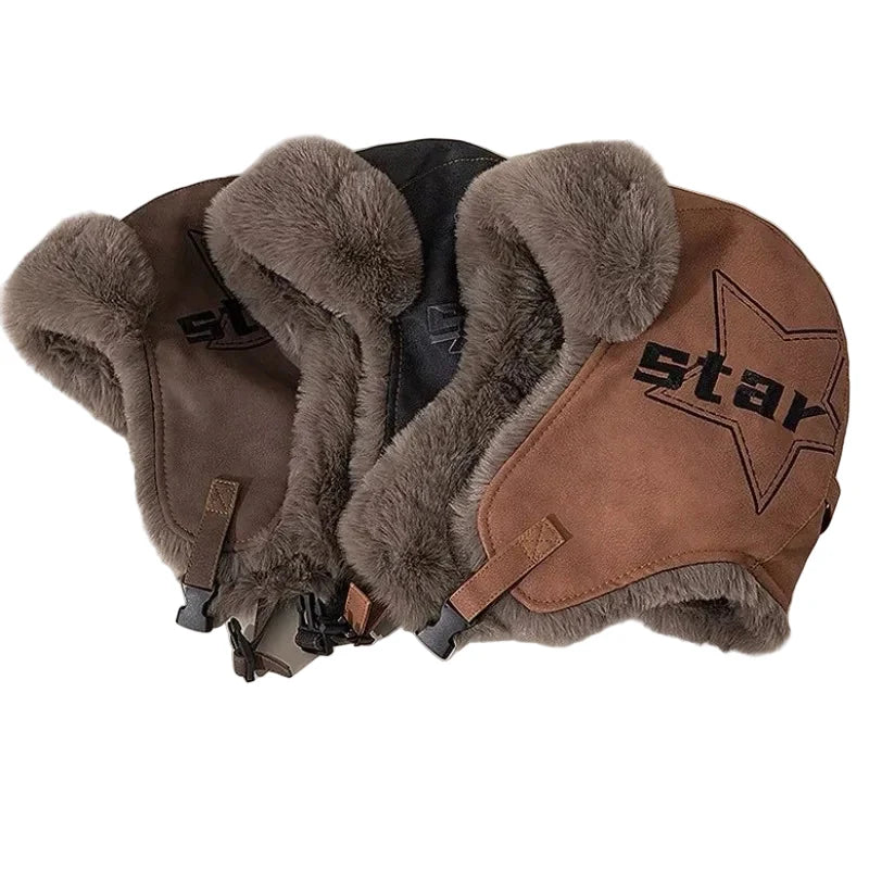 Artic Star Winter Leather Bomber Hat