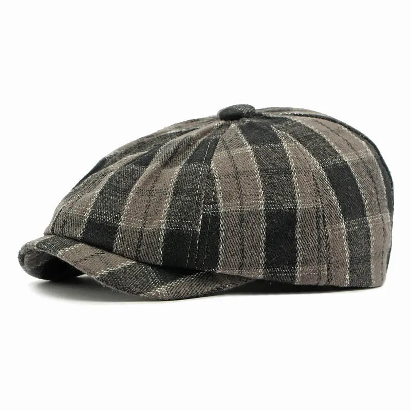 Artois Tartan Newsboy Cap