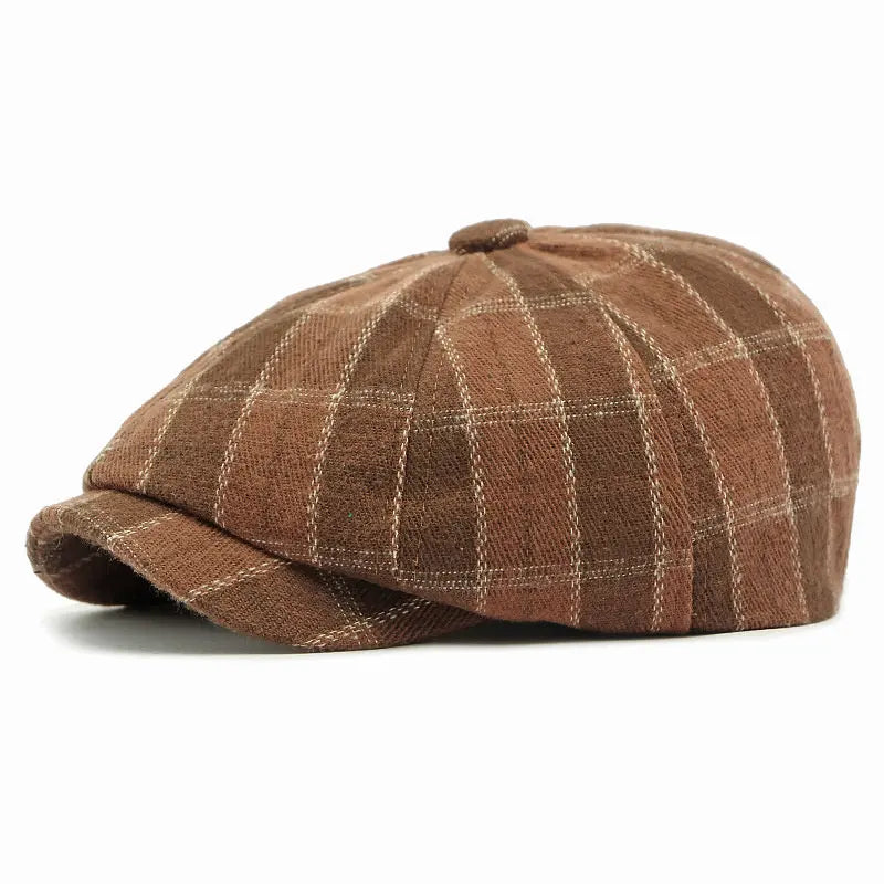 Artois Tartan Newsboy Cap