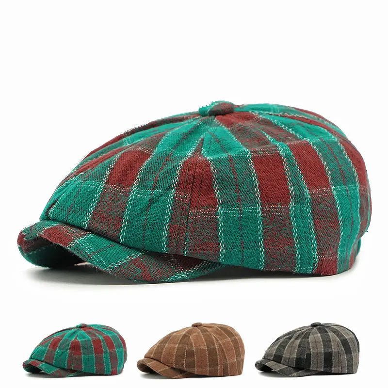 Artois Tartan Newsboy Cap