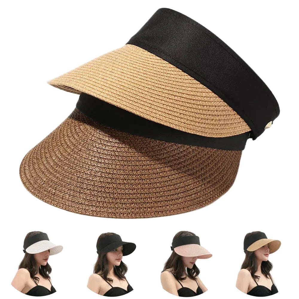 Aruba Summer Straw Long Visor