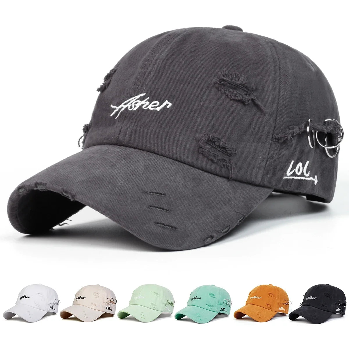 Asher Rings Scratched Baseball Cap