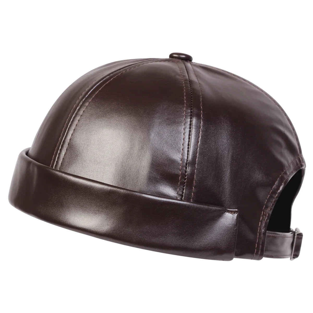 Auckland Leather Brimless Docker Cap