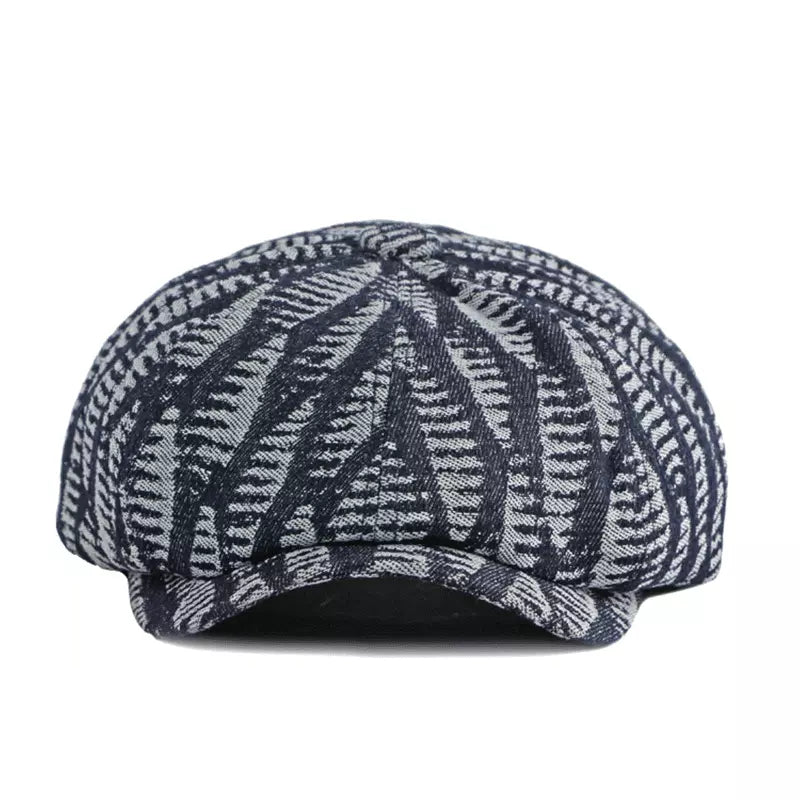 Autumn Leaves Denim Newsboy Cap