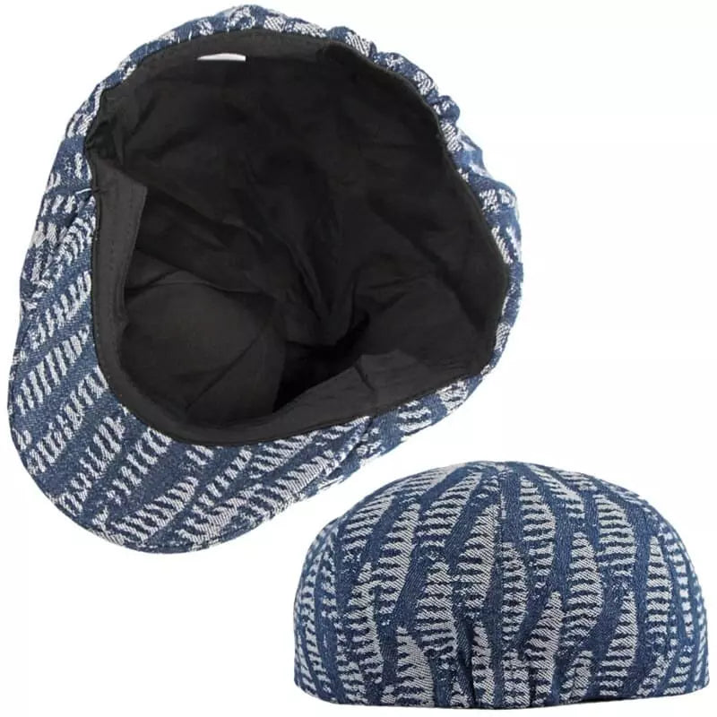 Autumn Leaves Denim Newsboy Cap