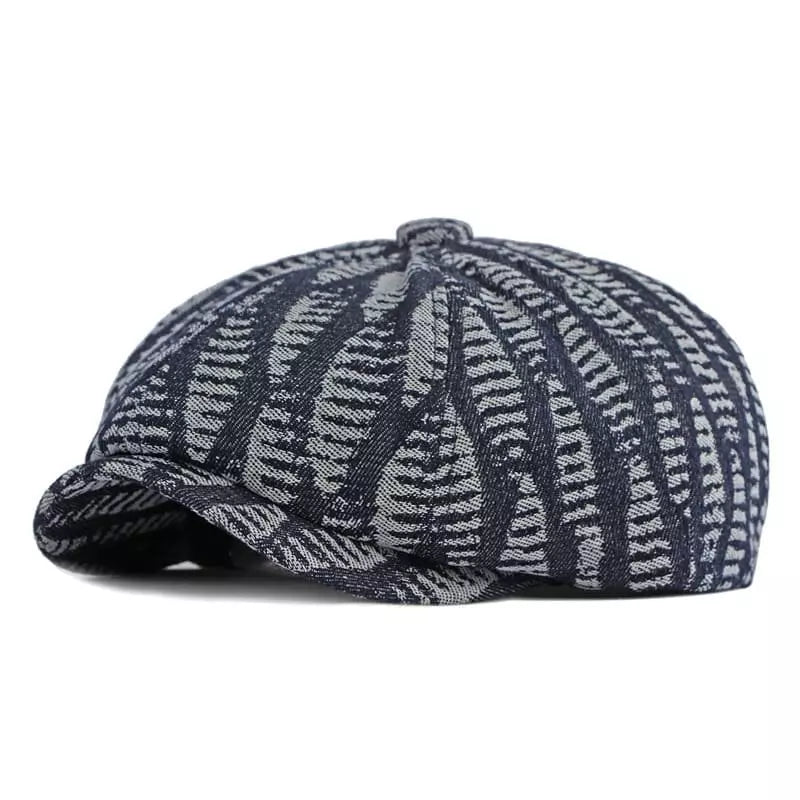 Autumn Leaves Denim Newsboy Cap