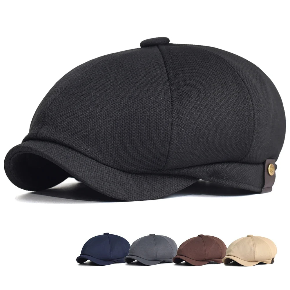 Auzat Plain Newsboy Cap
