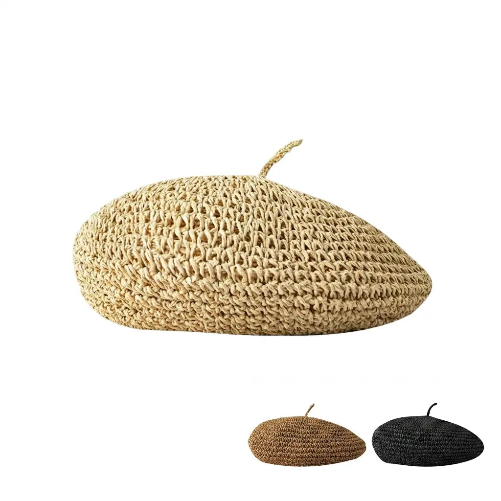 Aveiro Summer Handmade Straw Beret