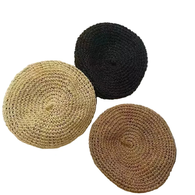 Aveiro Summer Handmade Straw Beret