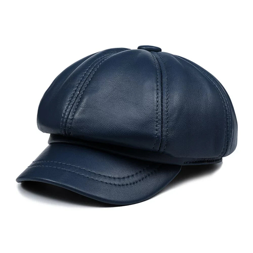 Aviñon Genuine Leather Newsboy Cap