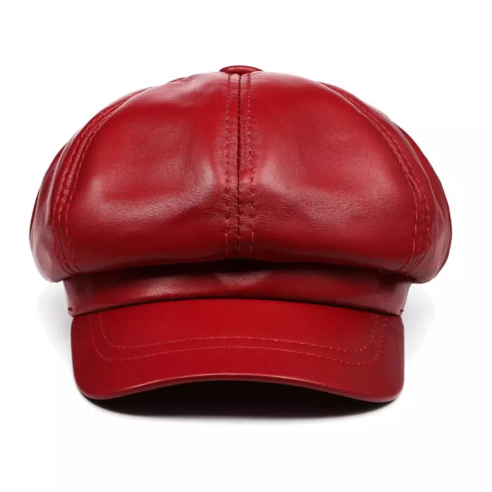 Aviñon Genuine Leather Newsboy Cap