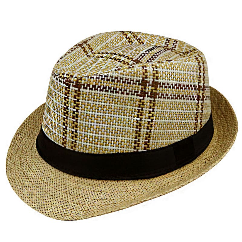 BCN Summer Straw Trilby Hat