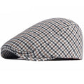 B&T Plaid Houndstooth Flat Cap
