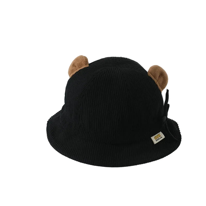 Baby Bear Kids Winter Corduroy Bucket Hat
