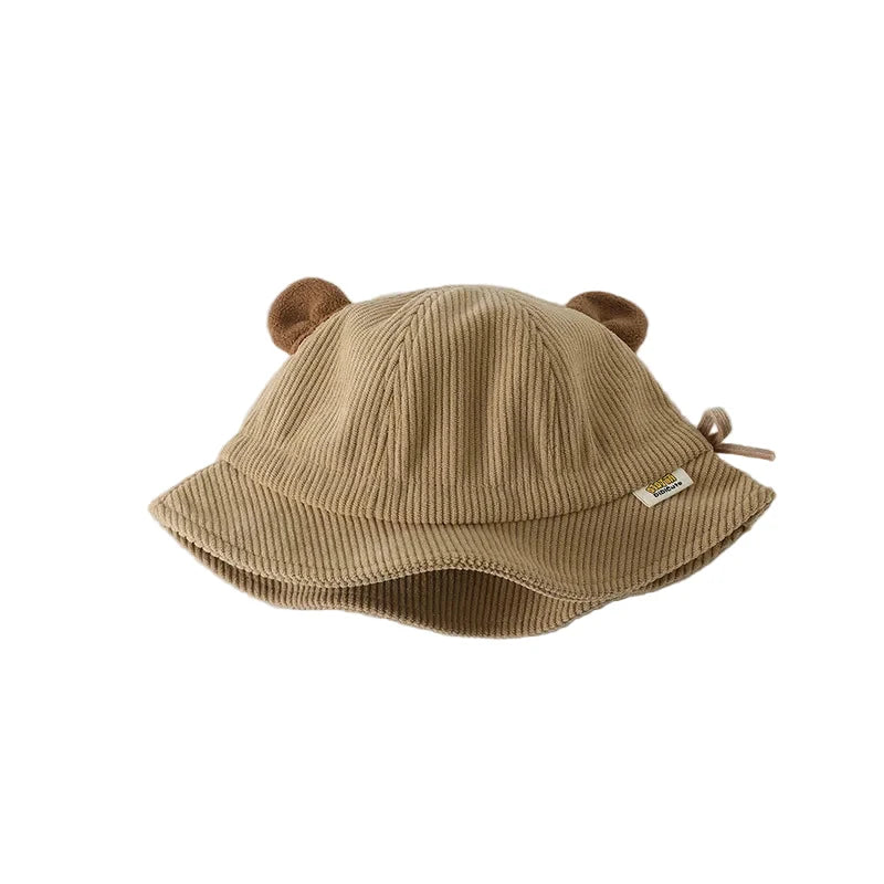 Baby Bear Kids Winter Corduroy Bucket Hat