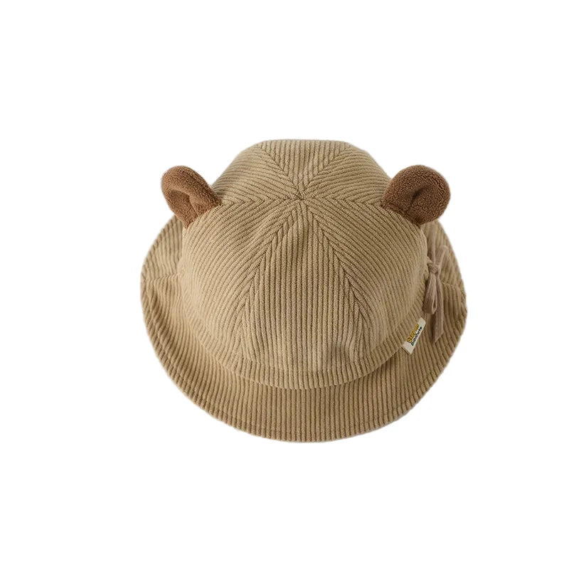 Baby Bear Kids Winter Corduroy Bucket Hat