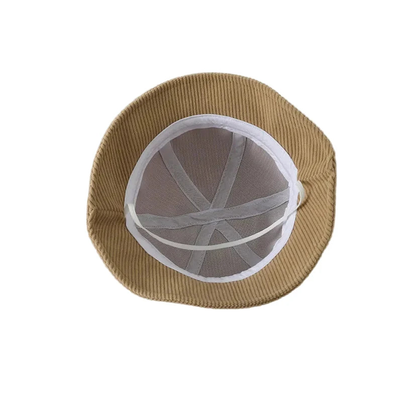 Baby Bear Kids Winter Corduroy Bucket Hat