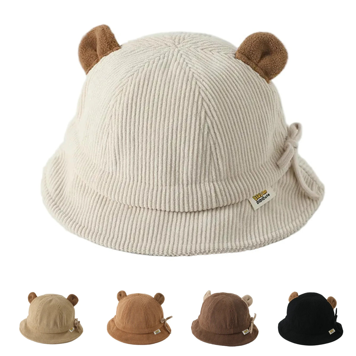 Baby Bear Kids Winter Corduroy Bucket Hat