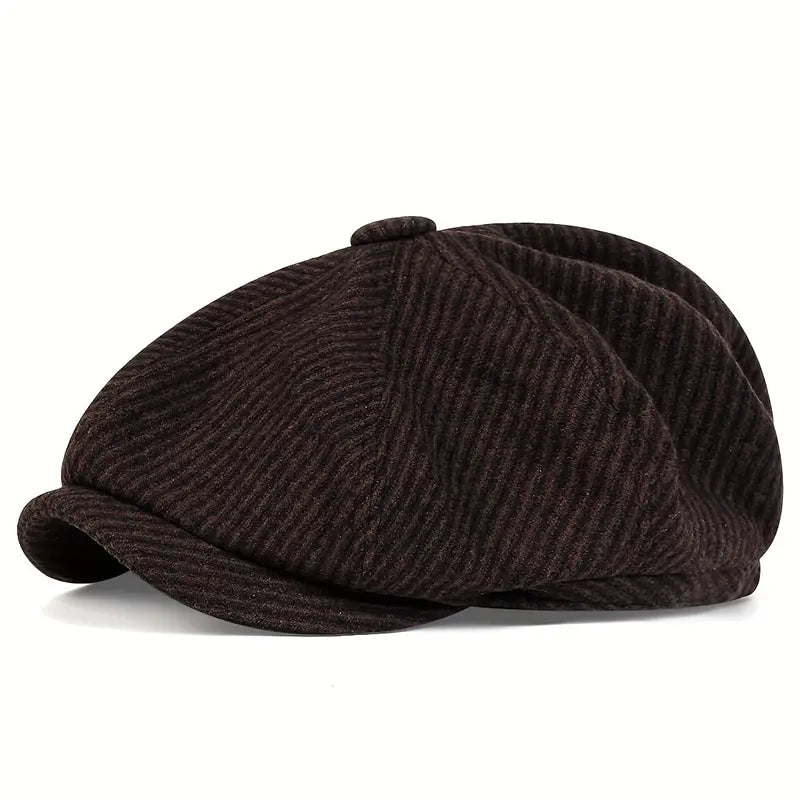 Baltimore Dark Striped Newsboy Cap