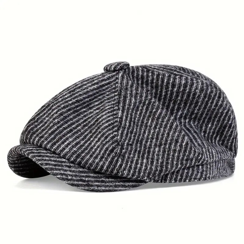 Baltimore Dark Striped Newsboy Cap