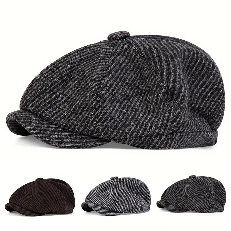 Baltimore Dark Striped Newsboy Cap