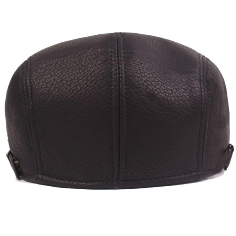 Barklay Leather Flat Cap
