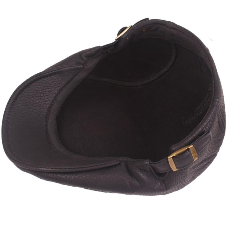 Barklay Leather Flat Cap