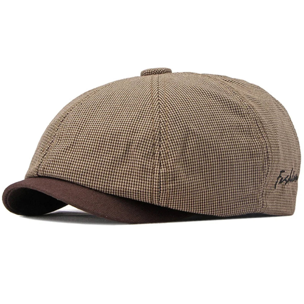 Barret Retro Plaid Newsboy Cap