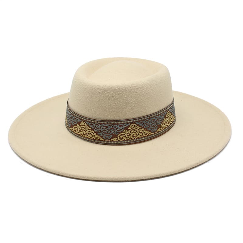 Bauhinia Wide-Brimmed Porkpie Hat