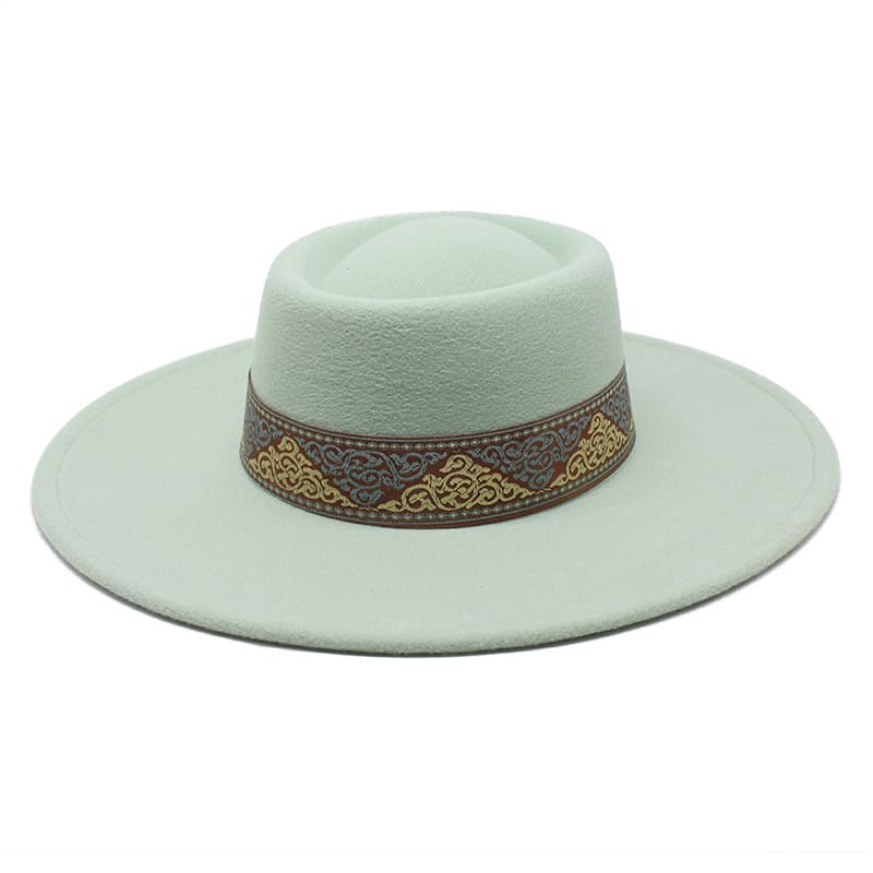 Bauhinia Wide-Brimmed Porkpie Hat