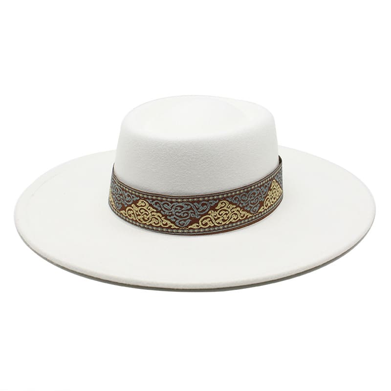 Bauhinia Wide-Brimmed Porkpie Hat
