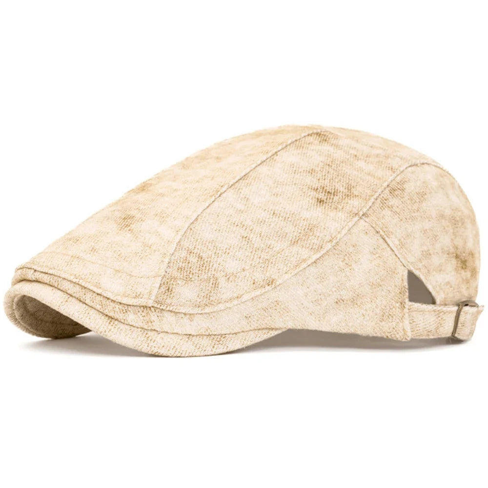 Begbie Stained Cotton Flat Cap