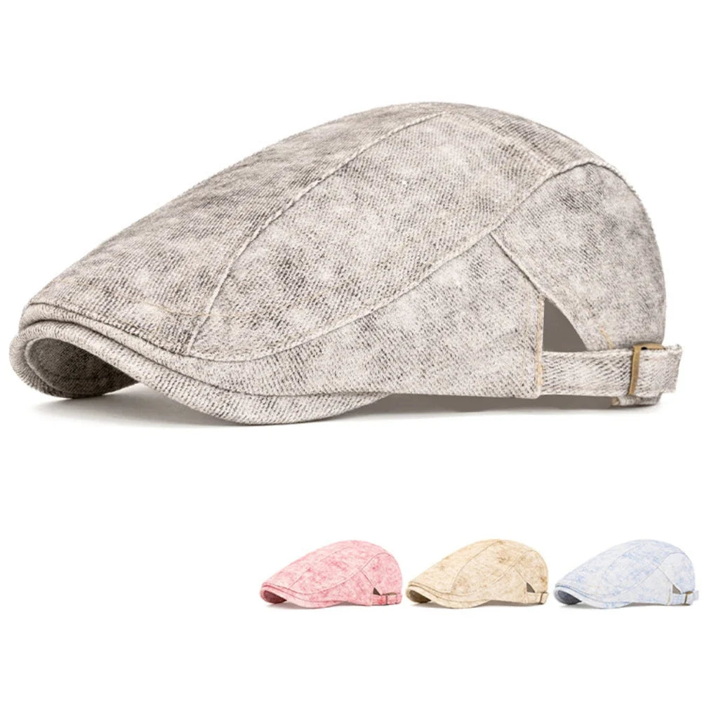 Begbie Stained Cotton Flat Cap