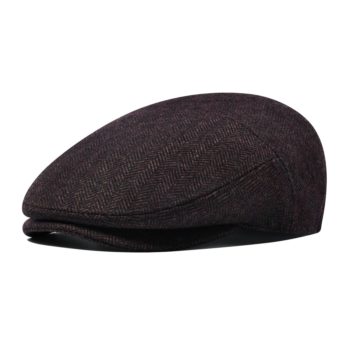 Bellamy Wool Herringbone Flat Cap