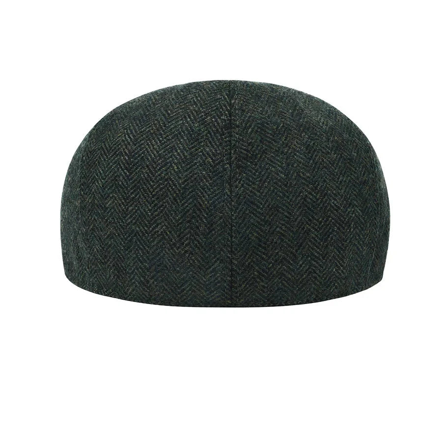 Bellamy Wool Herringbone Flat Cap