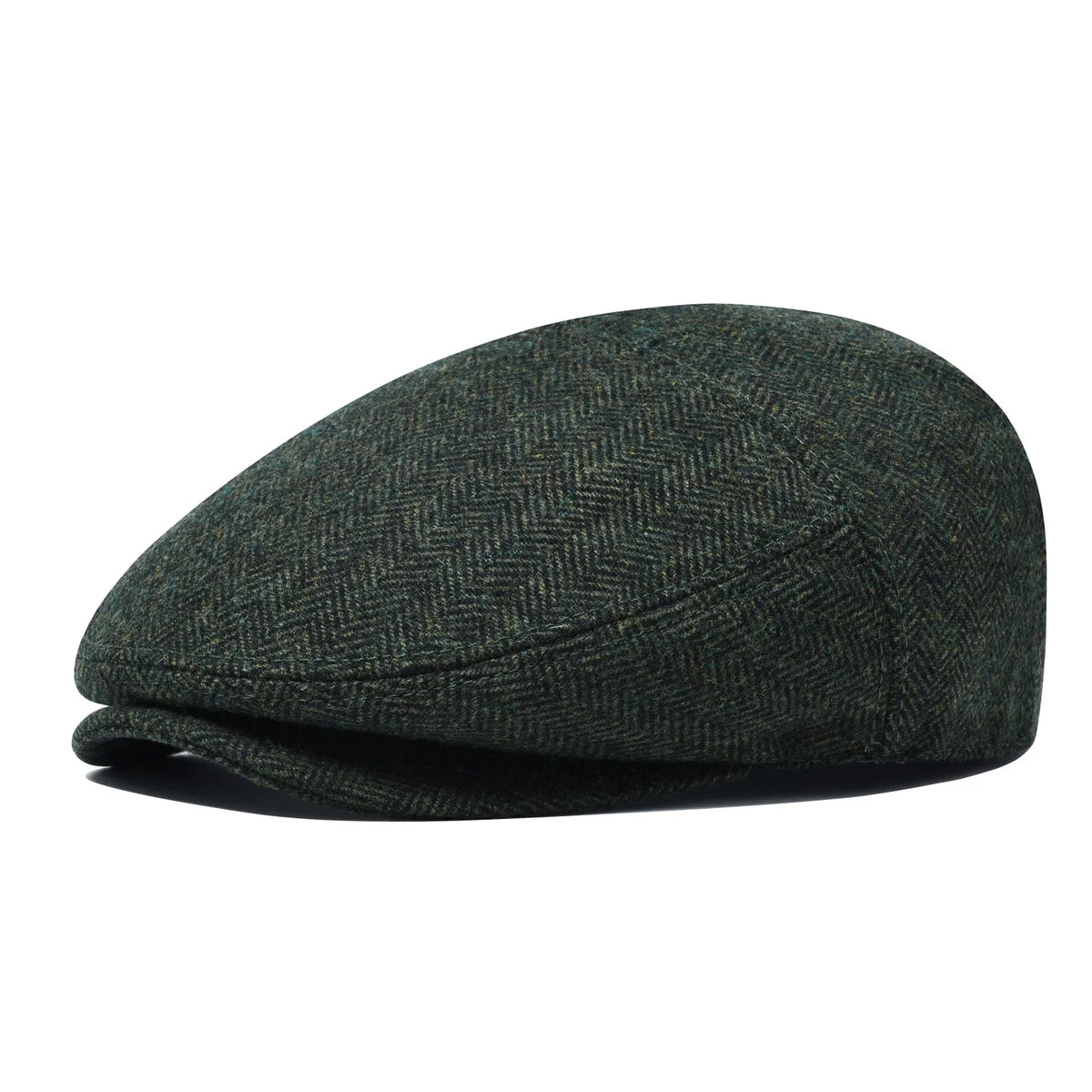 Bellamy Wool Herringbone Flat Cap